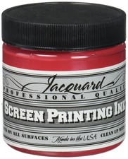 Jacquard Professional Screen Print Ink Water Soluable 4oz Jar Opaque Red
