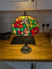 Tiffany Hummingbird Stained Glass Lamp