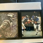 Lot of 2 Minnesota Vikings Autographs Jim Marshall & Chuck Foreman NFL #3300