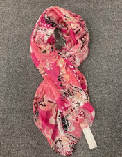 New Chico's Lightweight Square Scarf Pink Combo Best Costumer Gift 40"x40"