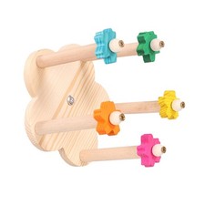 Bird Rotating Perch Toy Bird Parrot Perch Wheel Toy Bird Perch Stand for Finches