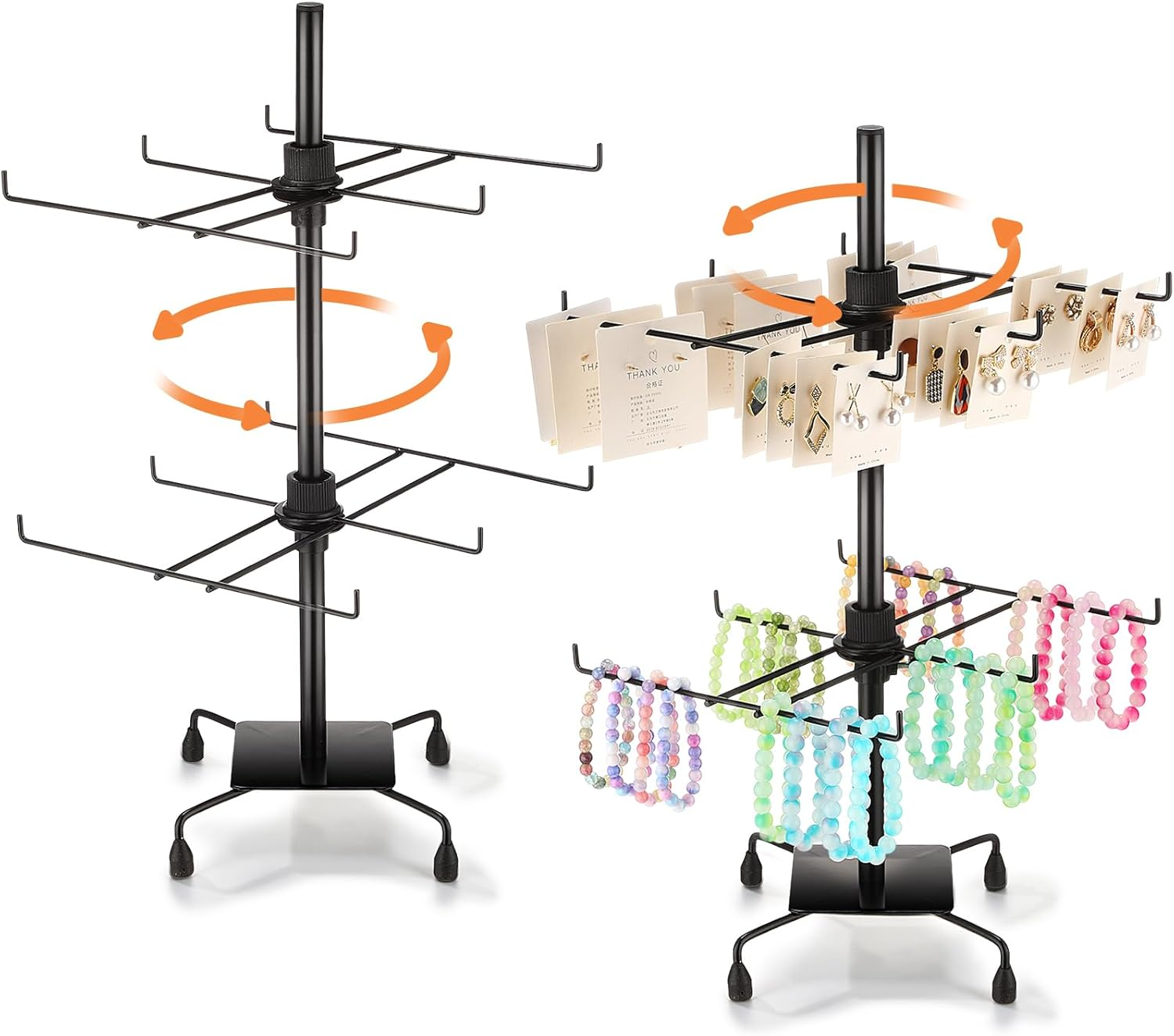 22 Adjustable Metal Jewelry Display Stands for Earrings & Bracelets