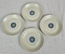 VTG Set of 4 Figgjo Flint Saucers Norway Gramstad Oliver Tor Viking Turi Design