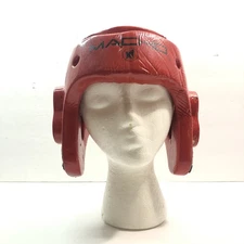 ATA Sparring Helmet, Size Large Adult Red, Face Shield, Macho Martial Arts