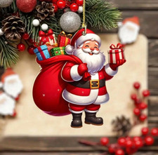 Funny Cat Christmas Santa Ornament Pendant Xmas Decoration Car Accessory