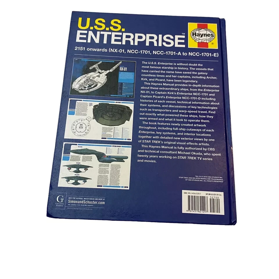 Hayne's USS Enterprise Owner's Workshop Manual-Star Trek Hardcover