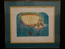 Vintage Framed Jennifer Berringer Pencil Signed Limited Edition Colored Etching