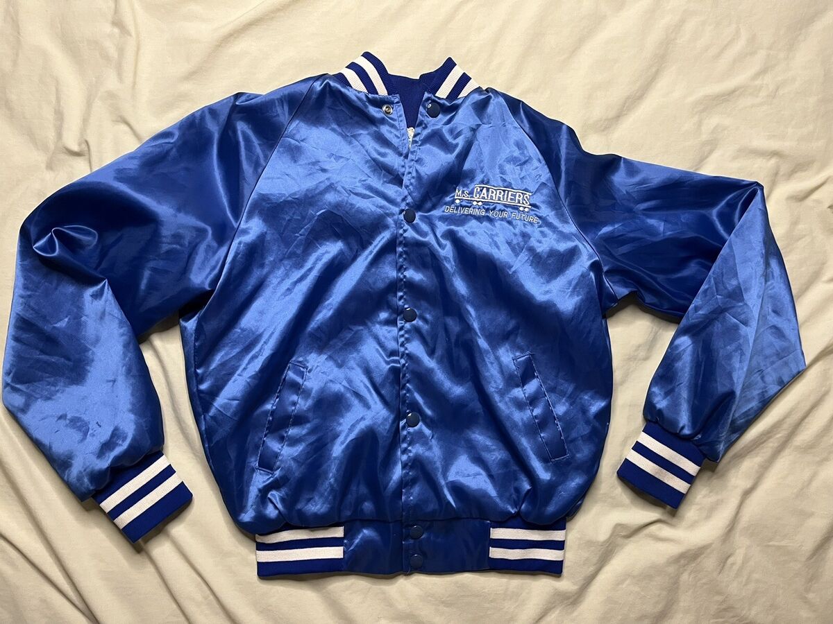 Vintage Westark USA Youth Satin Jacket MS Carriers Blue Vintage Westark USA Youth Satin Jacket MS Carriers Blue