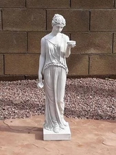 KY71304 Hebe of Youth Garden Statue, Large, Antique Stone decor home 