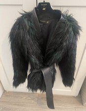 H&m Balmain Faux Fur Jacket Coat