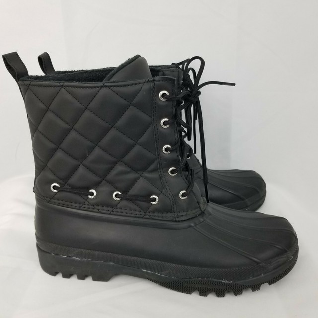 sperry black duck boots womens