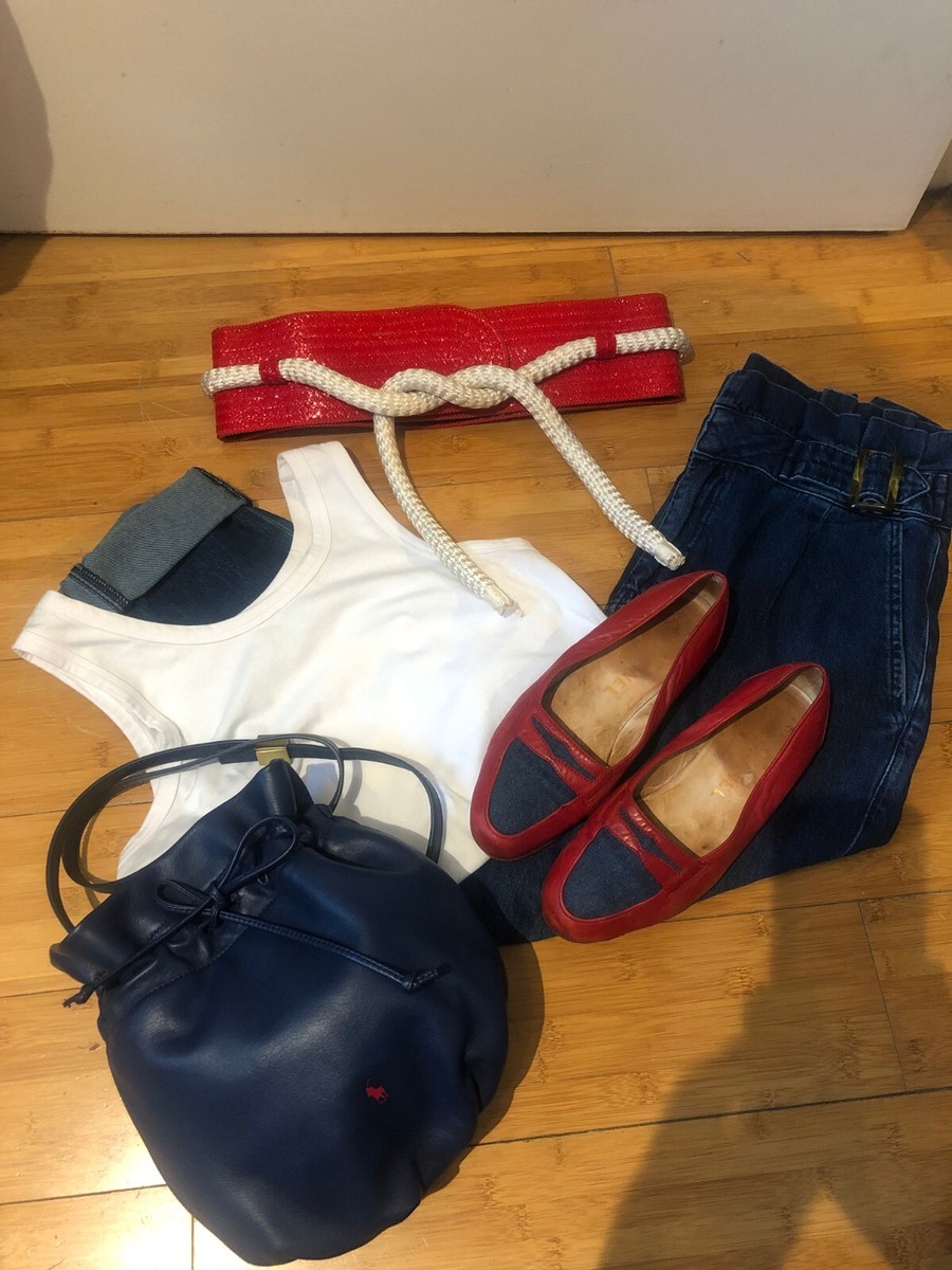 90s Italy BALENCIAGA バレンシアガ ベルト ワインレッド BALENCIAGA Belt Red Leather Textile with Rope Detailing up