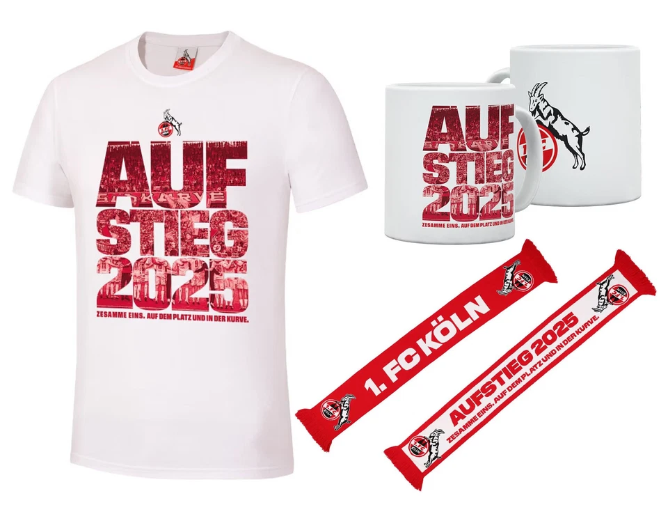1. FC Köln  - Aufstieg 2025 - Tasse | T-Shirt | Schal | Bundesliga - Bild 1 von 1