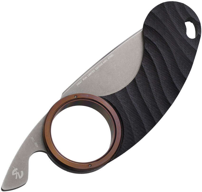 Fred Perrin First Run La Griffe Black G10 Folding 440C Tanto