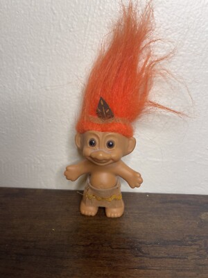 NATIVE AMERICAN INDIAN BOY - 3'' Russ Troll Doll - NEW IN ORIGINAL WRAPPER