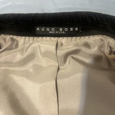 Hugo Boss Vintage Blazer Dark Olive Green Checker Style