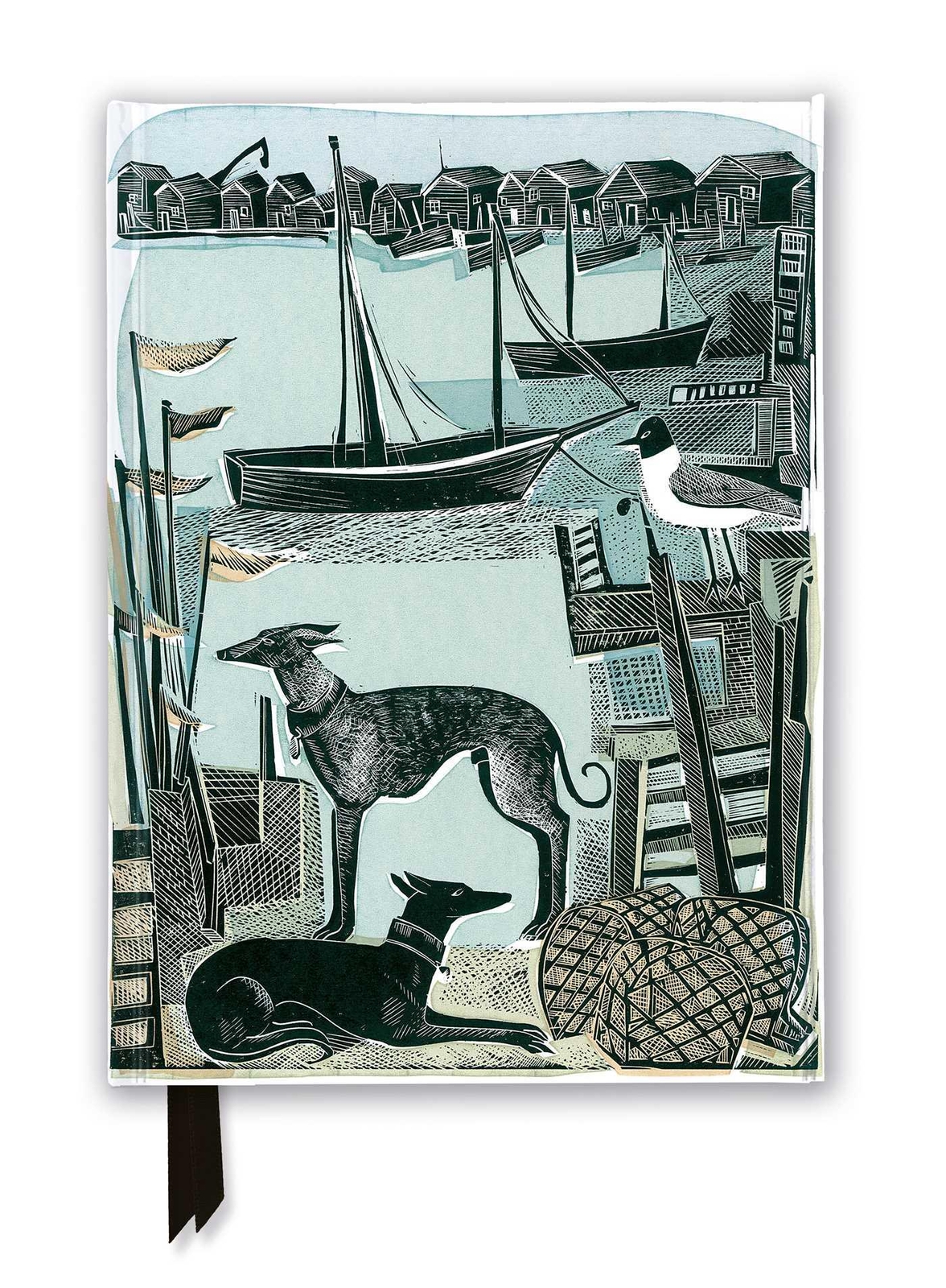 Thumbnail - Angela Harding: Harbour Whippets (foiled Journal) | Flame Tree