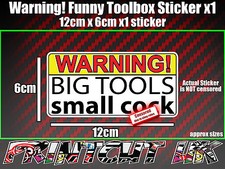 Funny Rude Toolbox Sticker decal tool box tools workshop drill makita dewalt SC
