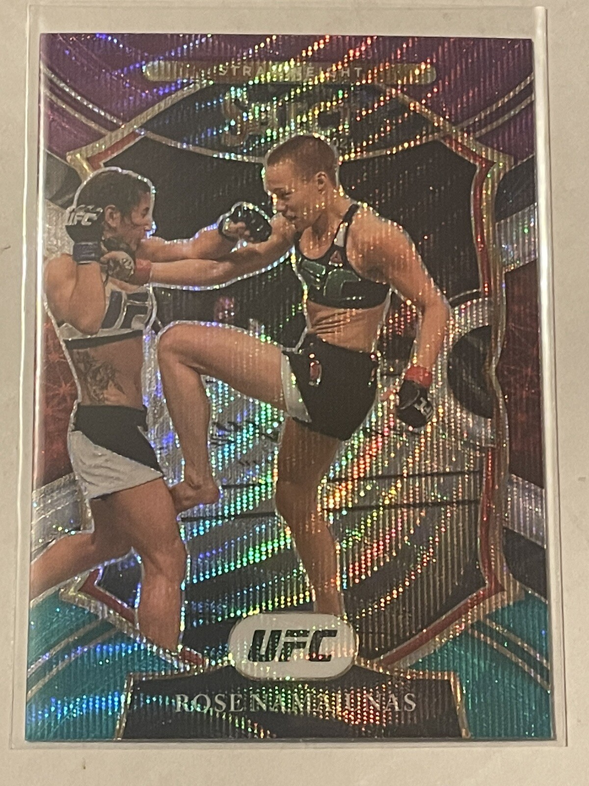 ROSE NAMAJUNAS 2021 PANINI SELECT UFC TRI-COLOR CARD #11 “Thug Rose”