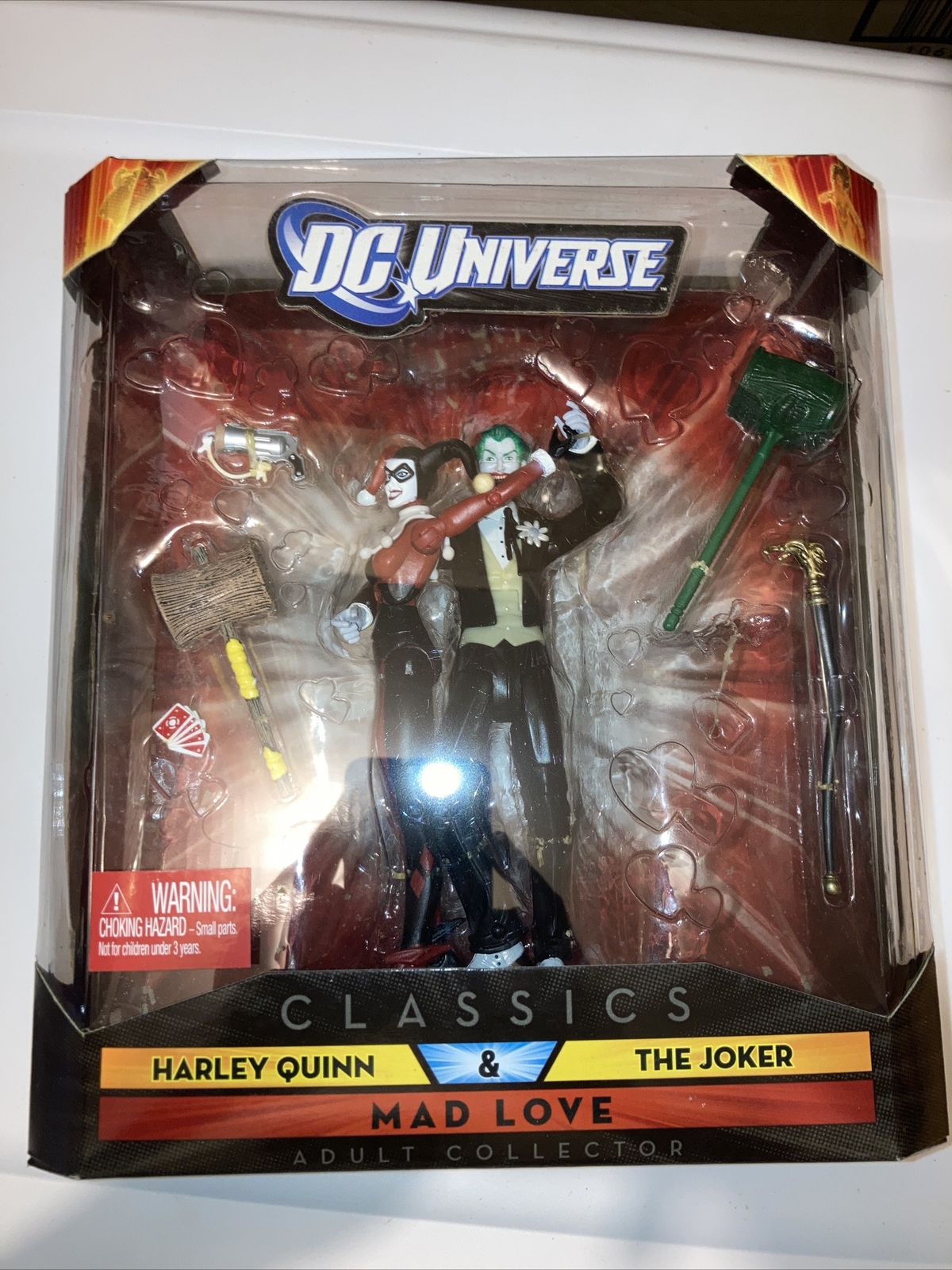 DC UNIVERSE 2010 MATTEL TRU HARLEY QUINN & JOKER CLASSICS MAD LOVE 6” FIGURE BOX