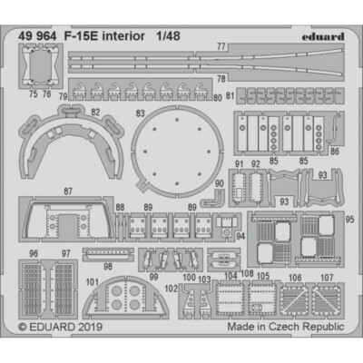 MW22 EDUARD 49964 F-15E INTERIOR 1/48 PE SET for GREAT WALL HOBBY