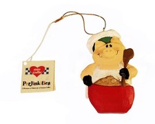 Pig Midwest Christmas Ornament Chef Cook Pig Vintage New Old Stock