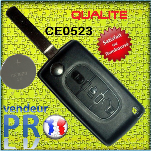 Coque clé Citroen CE0523 idéale pour rénover la télécommande du Picasso