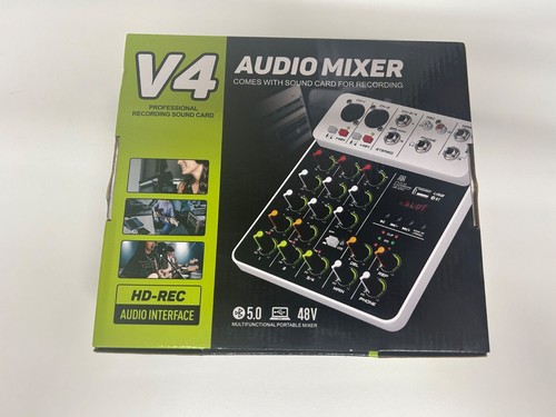 V4 audio mixer New Debra BNIB PROFESSIONAL recording SOUND CARD BLACK 48v - Picture 5 of 7