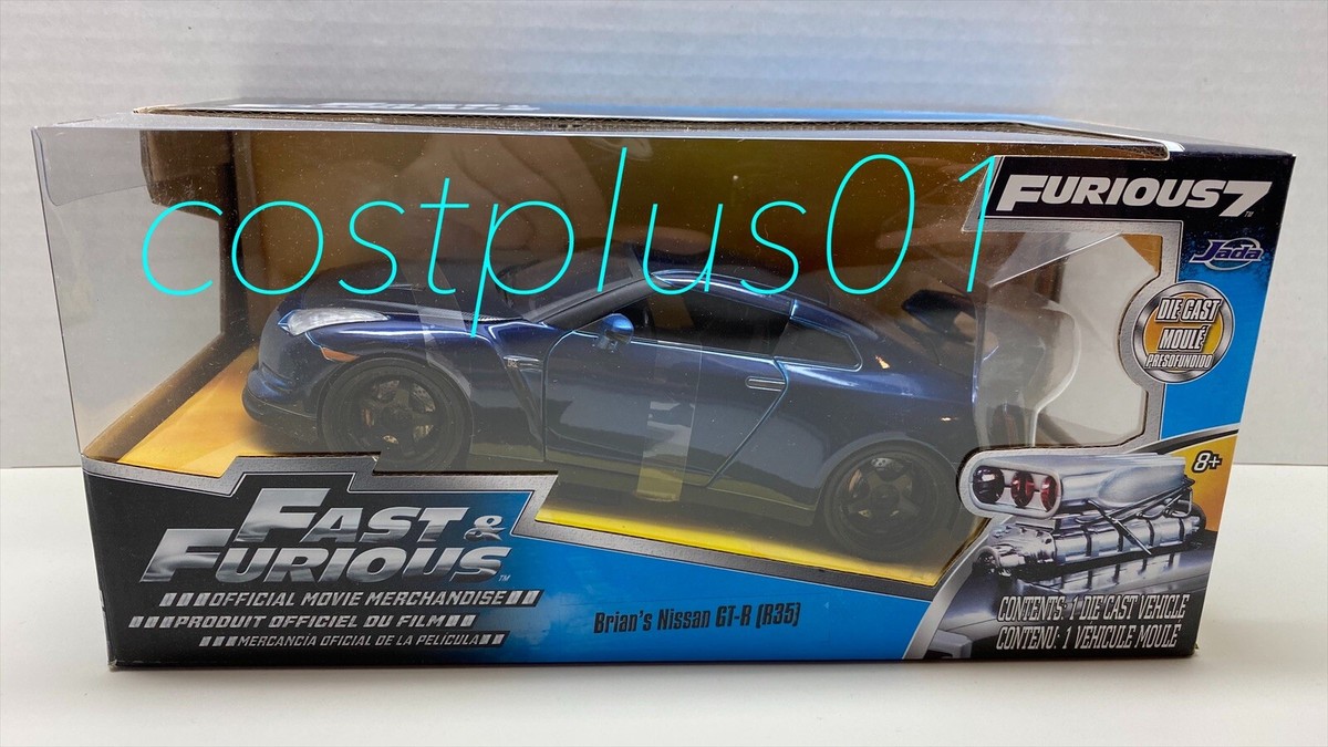 JADA FAST & FURIOUS BRIAN'S NISSAN GT-R R35 1:24 NAVY FURIOUS7 | eBay