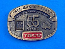 55 Years TISCO Tractor Implement Supply Spec Cast Brass Belt Buckle Series 2