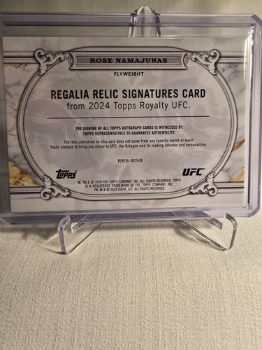 2024 Topps Royalty UFC - Regalia Relic Signatures Rose Namajunas #RRS-RNS /99... - Bild 2 von 2