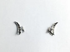 Sterling Silver and Surgical Steel pterodactyl stud earrings-dinosaur-birds,bird