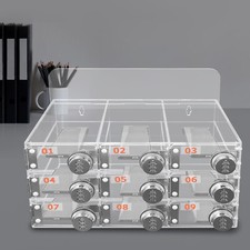 Cell Phone Storage Locker Wall-Mounted Lock Box Acrylic Phone Storage Cabinet US