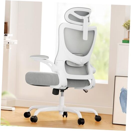 Ergonomic Office Chair: Office Computer Desk Chair with High Back Mesh Grey-image