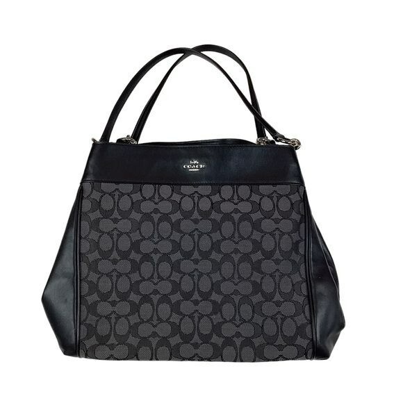 COACH Lexy Jacquard and Leather Shoulder Bag F57612