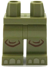 Lego New Olive Green Minifigure Pants Legs Reddish Brown Knees Triceratops Piece