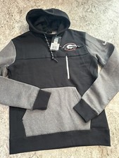 NWOT Men  s Nike Georgia Bulldogs Colorblock Hoodie Black Grey Medium Sweatshirt