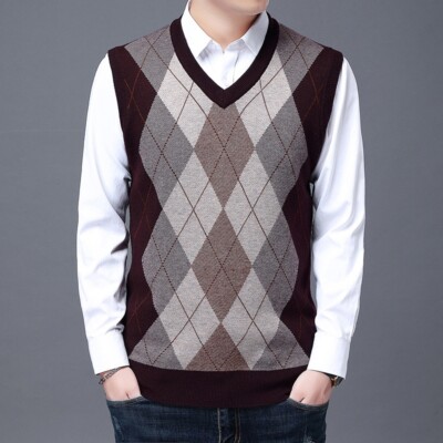 checkered vest sweater