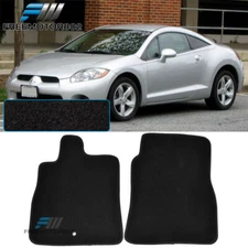 Fit 06-12 Mitsubishi Eclipse Nonskid Black Nylon Floor Mats Carpets 2PC