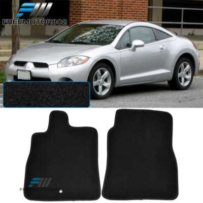 Fit 06-12 Mitsubishi Eclipse Nonskid Black Nylon Floor Mats Carpets 2PC