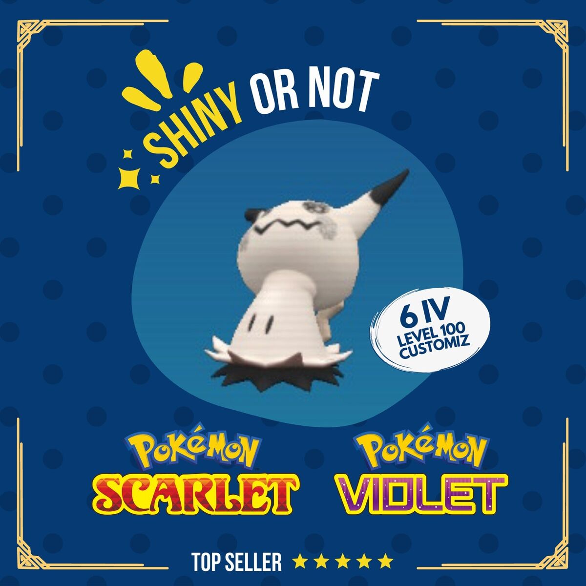 Mimikyu  Shiny Mimikyu 6 IV Jolly - Game Items - Gameflip