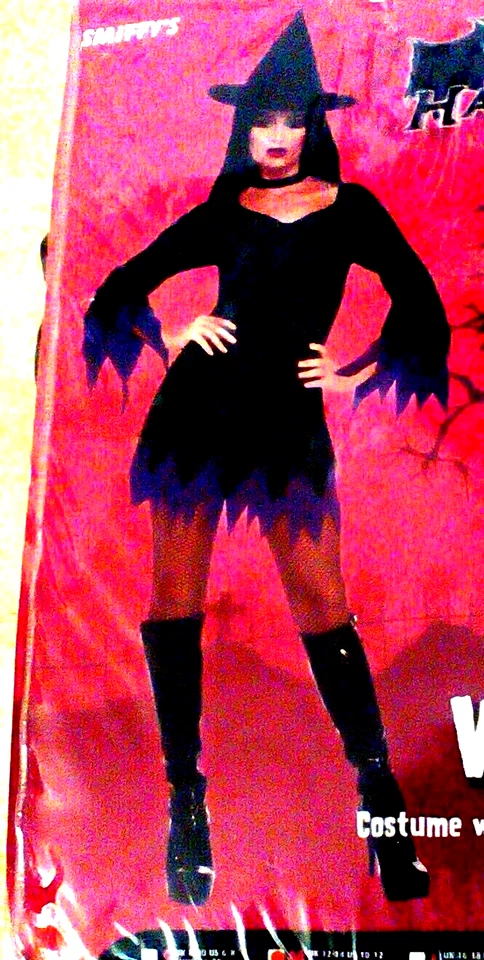 Disfraz de bruja adulto para mujer talla mediana 10-12 Foto 2 de 2