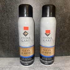 2 Lot SCI stone care international clean & shine aerosol Cleaner Polish Granite