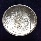 Silver Round ●  1 Troy Oz ●  Indian Headdress ●   .999 fine ● 1992