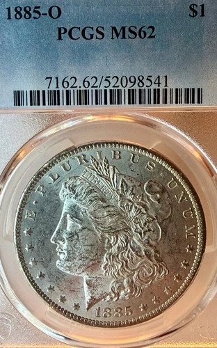1885-O MS62 PCGS New Orleans Mint Morgan Silver Dollar
