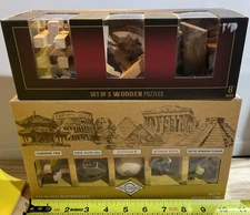 2PK True Genius Ancient Treasures Wood-Metal Brain Teasers : Set Of 5 / Set Of 3