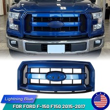 For 2015 2016 2017 Ford F-150 Front Bumper Upper Grille Grill Lightning Blue