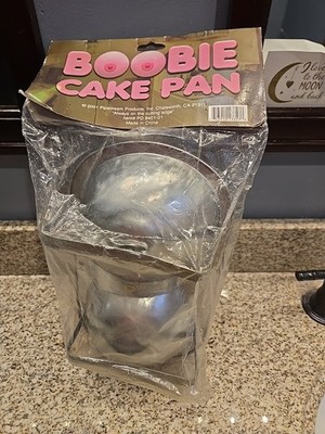 Boobie Cake Pan Metal Bakeware Bachelor Bachelorette Party Gag Gift Humor Party
