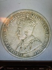 1931 Australia One Shilling .925 Silver Coin   5.7 Grams