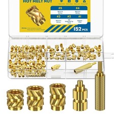 M2 M2.5 M3 M4 M5 M6 Brass Heat Threaded Nut Inserts with Soldering Tip & Adapter